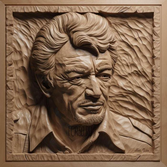 Johnny Hallyday 1 stl model for CNC